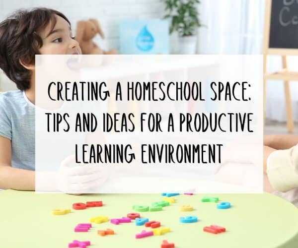 Creating a Homeschool Space: Tips and Ideas for a Productive Learning Environment