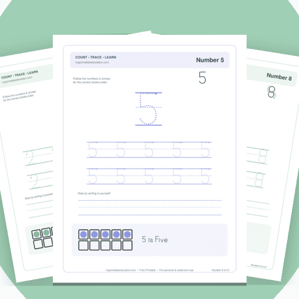 Free Number Tracing Worksheets: Number Formation & Counting Practice for Kindergarten & Year 1